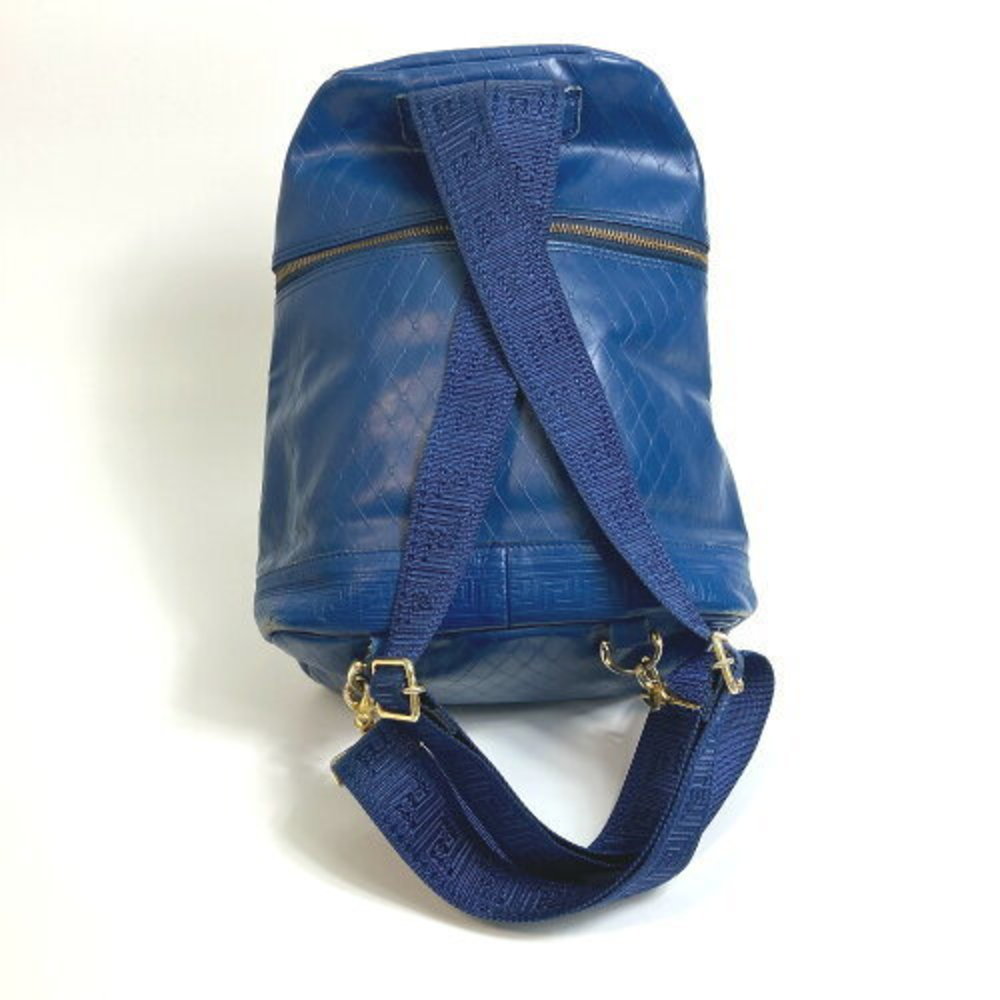VERSACE Backpack Bag Handbag Rucksack Backpack Nylon Leather Black